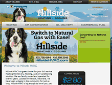 Tablet Screenshot of hillsidehvac.com